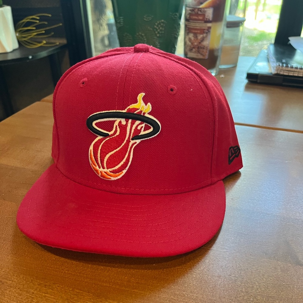 Miami Heat New Era Hat size 7 3/8. Worn twice